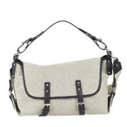 Lockväska Recycle Canvas svart/beige