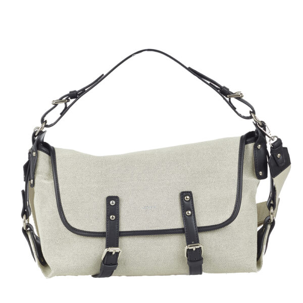 Lockväska Recycle Canvas svart/beige