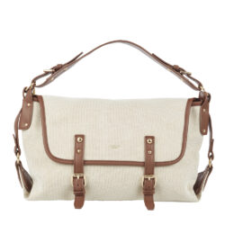 Lockväska Recycle Canvas brun/beige