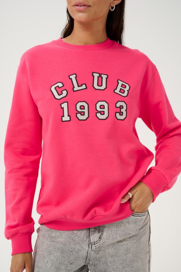 Rosa sweatshirt med tryck