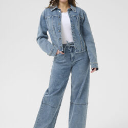 Jeansjacka med nitar - Bild 4