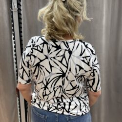 Mönstrad topp svart/vit - Bild 2