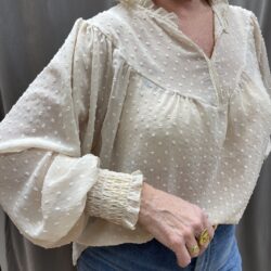 Blus krämvit - Bild 3