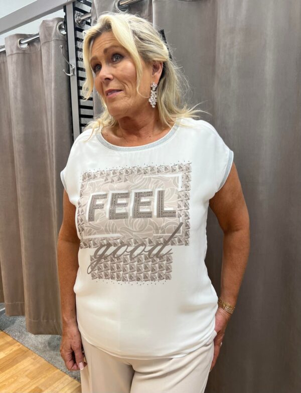 Dressad T-shirt med tryck
