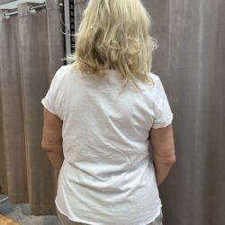 Vit T-shirt med guldig cykel - Bild 2