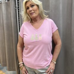 Rosa T-shirt med ananaser