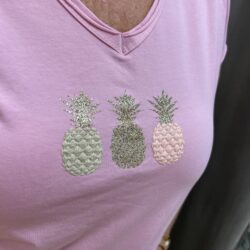 Rosa T-shirt med ananaser - Bild 3