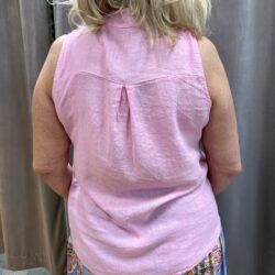 Rosa ärmlös skjortblus - Bild 2