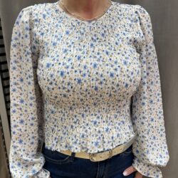 Blommig Smock blus