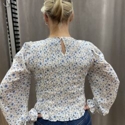 Blommig Smock blus - Bild 4