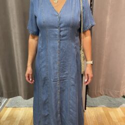 Jeans klänning med knappar