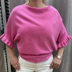 Cerise tröja med volangärm