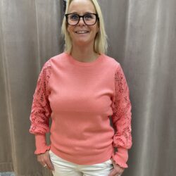 Korall tröja med spetsärm - Bild 4