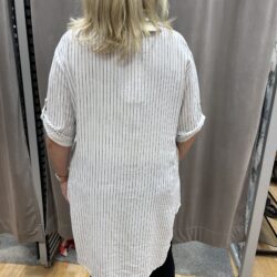 Vit randig långskjorta - Bild 2