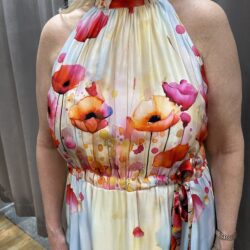 Blommig pastell klänning - Bild 2
