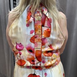 Blommig pastell klänning - Bild 3