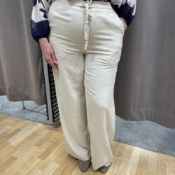 Beige linnebyxor