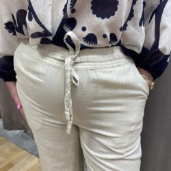 Beige linnebyxor - Bild 3