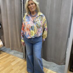 Blommig chiffong blus - Bild 2