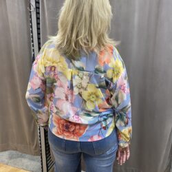 Blommig chiffong blus - Bild 3