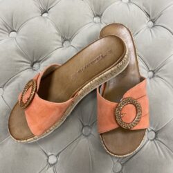 Corall/orange sandaler