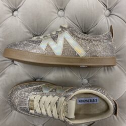 Bronze/guld strass sneakers