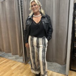 Svart/vit randig byxa - Bild 3