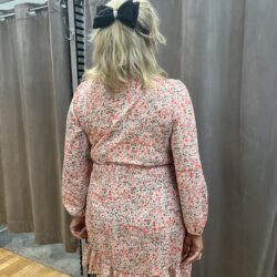 Blommig klänning röd/rosa - Bild 3