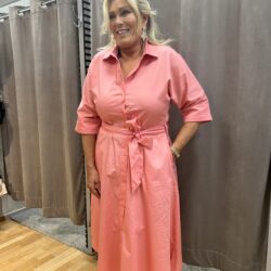 Rosa skjortklänning