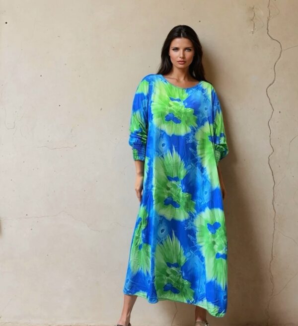 Blå batik klänning