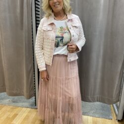 Puderrosa strass tyllkjol - Bild 2