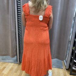Korall klänning med smock - Bild 2